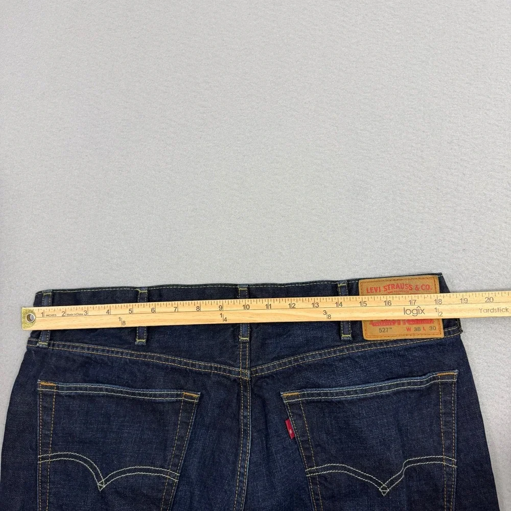 Levis 527 Slim Bootcut Jeans Men's 38x30 Blue Dark Wash Denim Y2K Western Rodeo